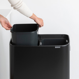 Brabantia Bo Touch Bin Hi Abfalleimer 2 x 30 Liter Matt Black