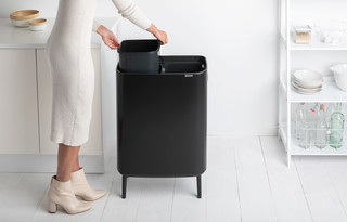 Brabantia Bo Touch Bin Hi Abfalleimer 2 x 30 Liter Matt Black
