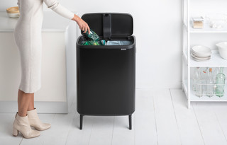 Brabantia Bo Touch Bin Hi Abfalleimer 2 x 30 Liter Matt Black