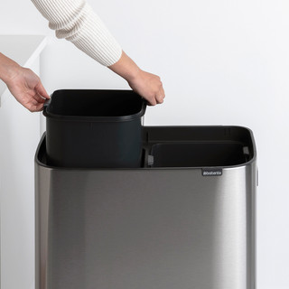 Brabantia Bo Touch Bin Hi Abfalleimer 2 x 30 Liter Matt Steel Fingerprint Proof
