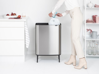 Brabantia Bo Touch Bin Hi Abfalleimer 2 x 30 Liter Matt Steel Fingerprint Proof