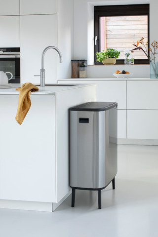 Brabantia Bo Touch Bin Hi Abfalleimer 2 x 30 Liter Matt Steel Fingerprint Proof