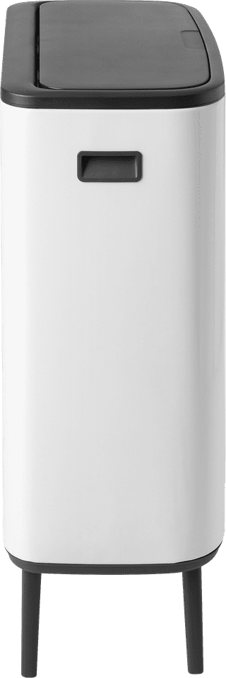 Brabantia Bo Touch Bin Hi Mülleimer 60 Liter mit Kunststoff Inneneimer - White