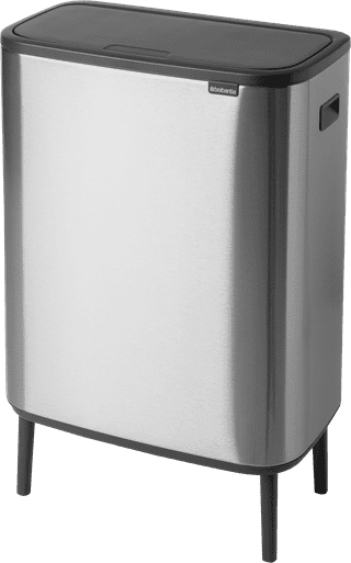 Brabantia Bo Touch Bin Hi Abfalleimer 60 Liter mit Inneneimer Matt Steel Fingerprint Proof