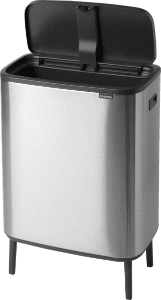 Brabantia Bo Touch Bin Hi Abfalleimer 60 Liter mit Inneneimer Matt Steel Fingerprint Proof