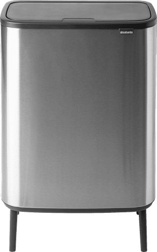 Brabantia Bo Touch Bin Hi Abfalleimer 60 Liter mit Inneneimer Matt Steel Fingerprint Proof