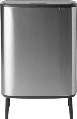 Brabantia Bo Touch Bin Hi Abfalleimer 60 Liter mit Inneneimer Matt Steel Fingerprint Proof
