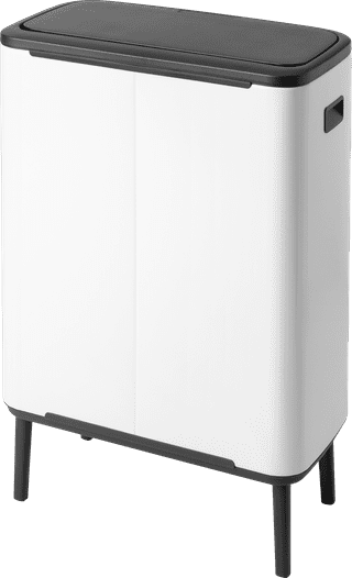Brabantia Bo Touch Bin Hi Abfalleimer 2 x 30 Liter White