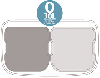 Brabantia Bo Touch Bin Hi Abfalleimer 2 x 30 Liter Matt Black