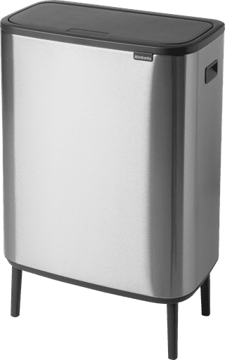 Brabantia Bo Touch Bin Hi Abfalleimer 2 x 30 Liter Matt Steel Fingerprint Proof