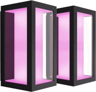 Philips Hue Impress Wandleuchte White & Color Schwarz Schmal Doppelpack