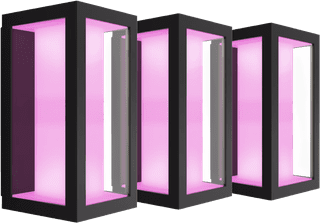 Philips Hue Impress Wandleuchte White & Color Schwarz Schmal 3er-Pack