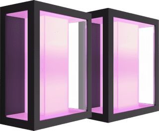 Philips Hue Impress Wall Lamp White and Color Black Wide Duo Pack