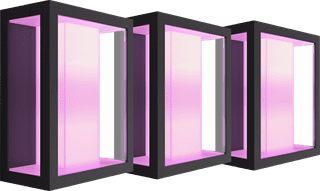 Philips Hue Impress Wall Lamp White and Color Black Wide 3-pack