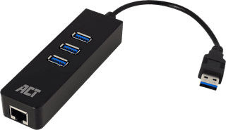 ACT USB Hub 3.2 with 3 USB-A Ports and Ethernet