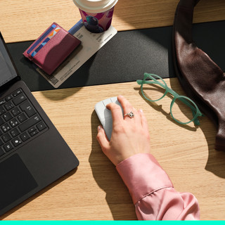 Logitech Mobi Fold Maus Off-White