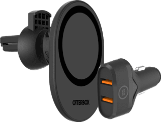 OtterBox Phone Mount Car with MagSafe Magnet + BlueBuilt Car Charger Quick Charge