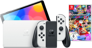 Nintendo Switch OLED White + Mario Kart 8 Deluxe