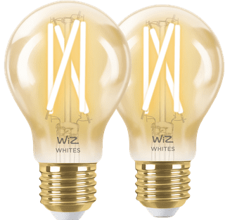 WiZ Smart Filament Light Standard Gold 2-pack - Warm to Cool White Light - E27