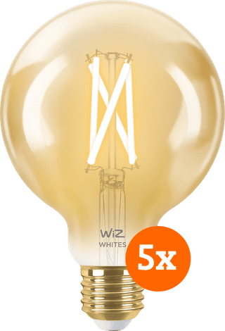 WiZ Smart-Filamentlampe Globe 5er-Pack - Warm- bis kaltweißes Licht - E27