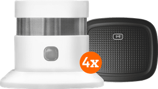 KlikAanKlikUit Rauchmelder ZSDR-850 (3 Jahre) 4er-Pack + Smart Bridge
