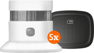 KlikAanKlikUit Rauchmelder ZSDR-850 (3 Jahre) 5er-Pack + Smart Bridge
