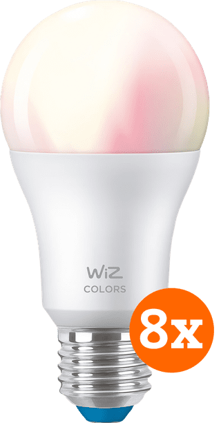 WiZ Smart-Lampe 8er-Pack - Weiß- und Farblicht - E27