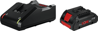 Bosch Professional 18V 4,0 Ah ProCORE-Akku und Schnellladegerät