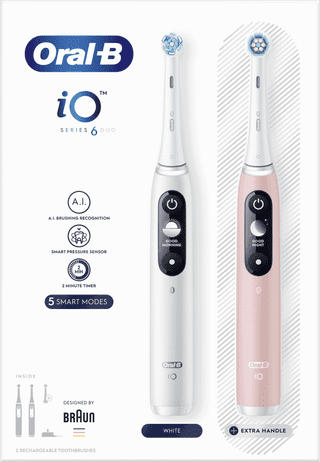 Oral-B iO Series 6N Doppelpack Weiß + Rosa