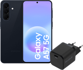 Samsung Galaxy A57 256GB Dunkelblau 5G + BlueBuilt Ladegerät mit USB-C-Anschluss 45 W Schwarz