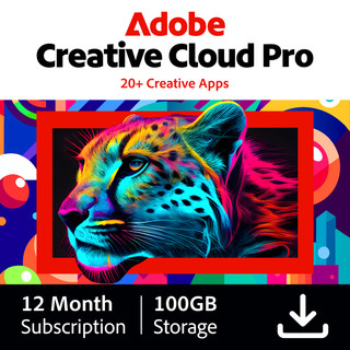 Adobe Creative Cloud Pro 1 Jahr + 100 GB Cloud-Speicher - Digital