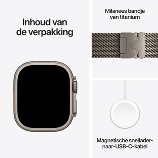 Apple Watch Ultra 4 Cellular 49mm Natural Milanese Loop M