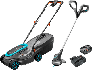 GARDENA PowerMax 32/18V P4A Solo + SmallCut 23/18V P4A Solo + Bosch Starterset 18V 4,0 Ah