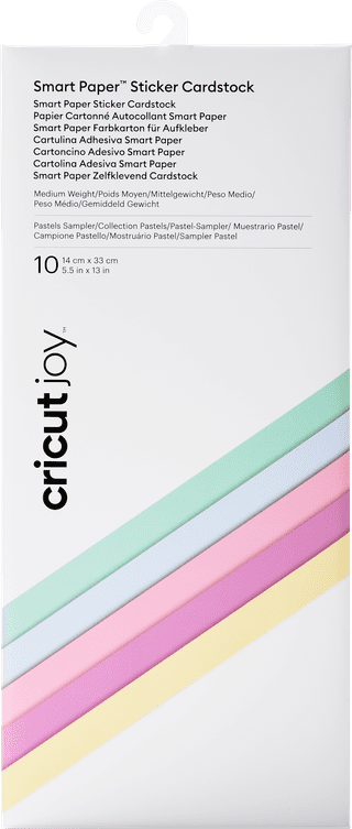 Cricut Joy Smart Sticker Cardstock 14 cm x 33 cm Pastel 10erPack