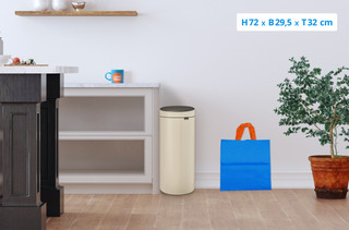 Brabantia Touch Bin 30 Liter Soft Beige