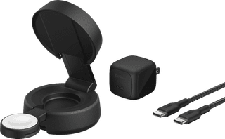 Belkin UltraCharge Pro 2-in-1 MagSafe Kabelloses Ladegerät mit Ständer Qi2 25 W Schwarz