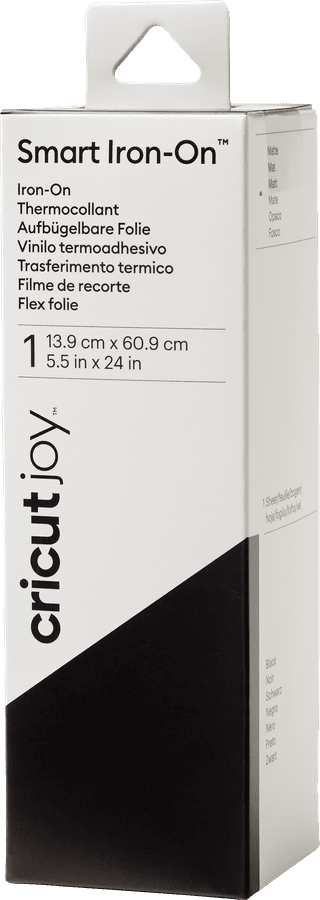 Cricut Joy Smart Iron-On Schwarz 14 cm x 60 cm