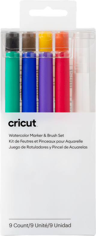 Cricut Watercolor Markers and Brushes 9-pack 1.0mm