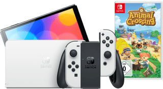 Nintendo Switch OLED Weiß + Animal Crossing New Horizons
