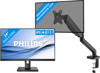 Philips 242B1G/00 + BlueBuilt Monitorhalterung Mechanische Feder für 1 Monitor