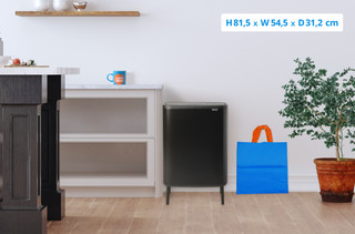 Brabantia Bo Touch Bin Hi Trash Can 2x 30L Matte Black