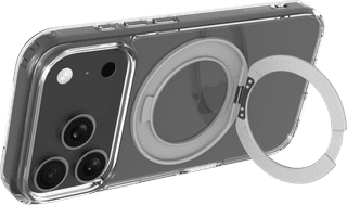 BlueBuilt MagSafe Hülle mit Ständer iPhone 18 Pro Transparent + Powerbank 5.000 mAh Grau