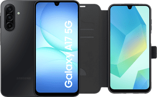 Samsung Galaxy A17 128GB Schwarz 5G + BlueBuilt Book Case Schwarz