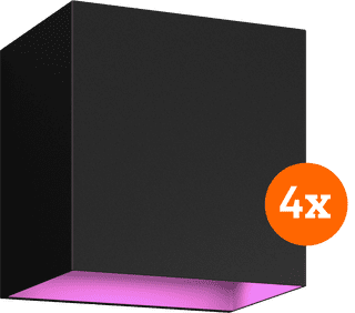 Philips Hue Resonate Downward White & Color - Schwarz 4er-Pack