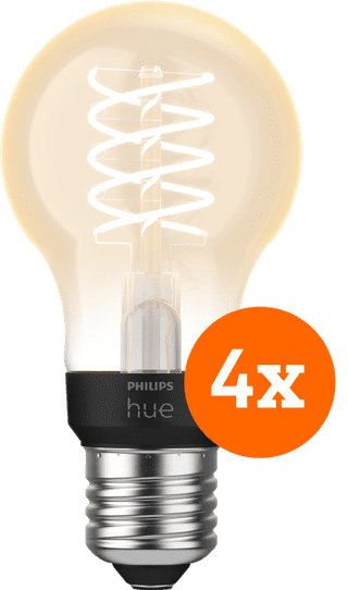 Philips Hue Filamentlampe White Standard E27 - 2023 - 4er-Pack