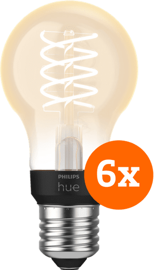 Philips Hue Filamentlampe White Standard E27 - 2023 - 6er-Pack