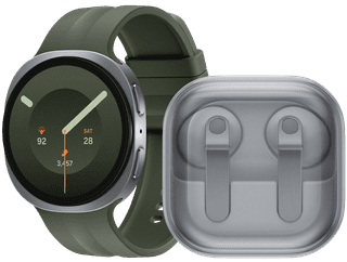 Samsung Galaxy Watch9 5G Silber/Grün 44 mm + Samsung Galaxy Buds4 Weiß
