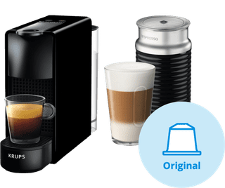 Krups Nespresso Essenza Mini XN1118 Schwarz + Milchaufschäumer