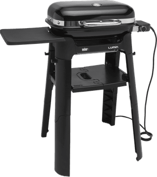 Weber Lumin Schwarz mit Untergestell