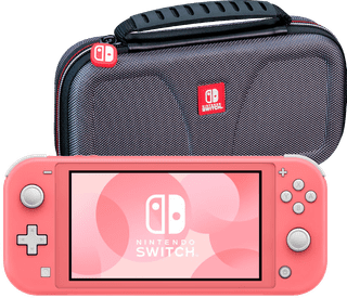 Nintendo Switch Lite Korallrot + Bigben Offizielle Nintendo Switch Lite Schutztasche